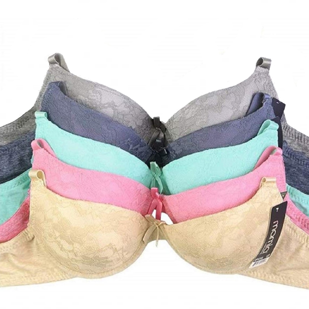 Mamia Lace Trimmed Bras 5-Pack Lot